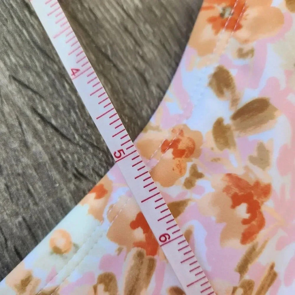KONA SOL Women's Swim Suit‎ Adjustable Strap Orange Pink Flowers SZ 24W Modest - Picture 8 of 14